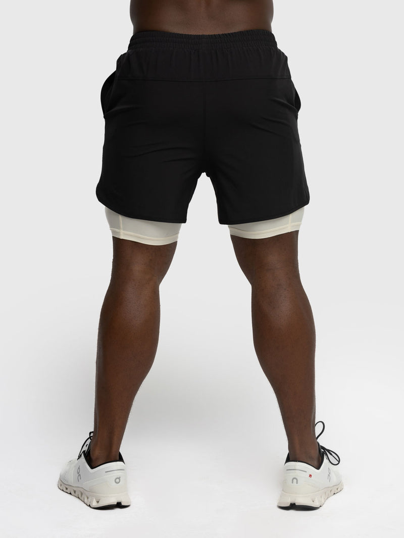 BARRY'S BLACK SHORT 5IN LINED