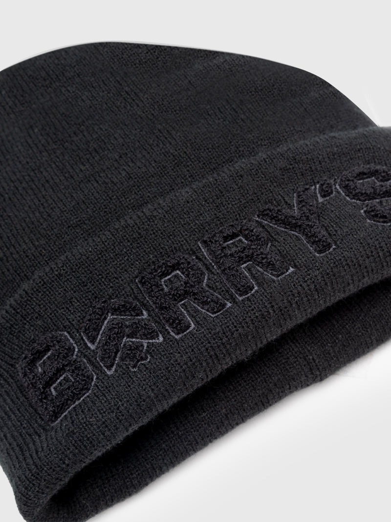 BARRY'S BLACK CHENILLE BEANIE