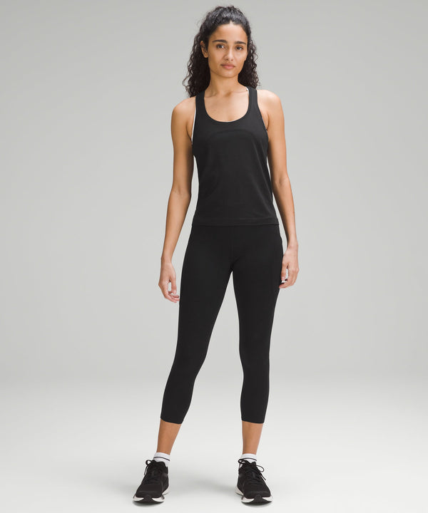 Lululemon Base Pace High-Rise Tight 25 Two Tone Ribbed in Black