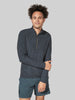 LULULEMON HEATHERED TRUE NAVY SURGE WARM 1/2 ZIP