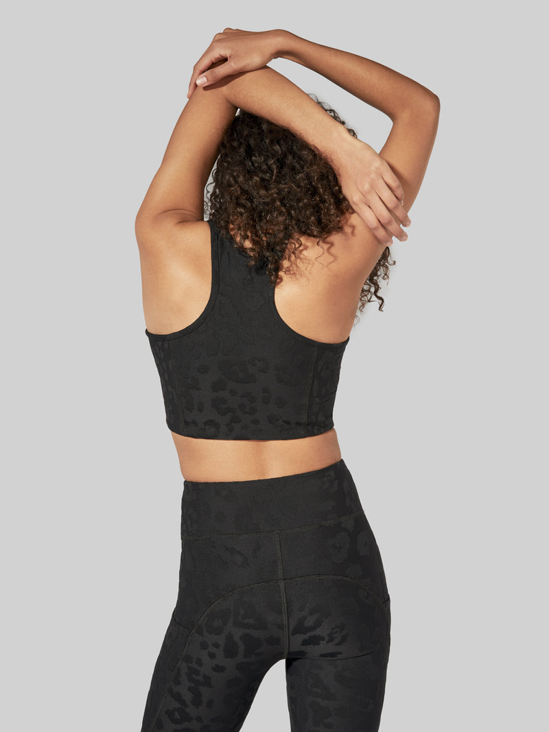 TWENTY BLACK LEOPARD 3D ACTIVE BRA