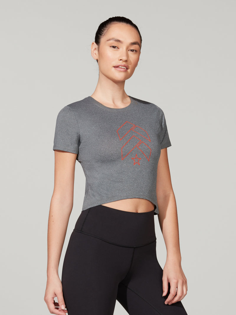 BARRY'S FIT RED ROOM CROP TEE