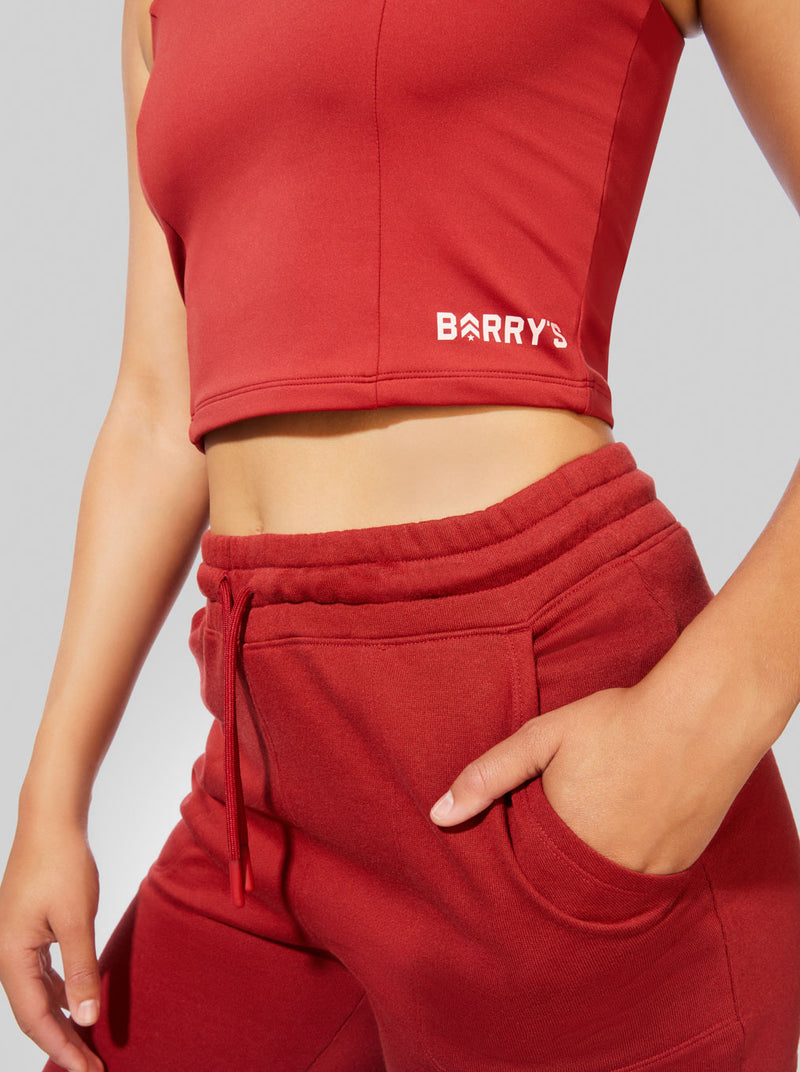 BARRY'S BERRY RED CRESCENT CUT OUT TANK