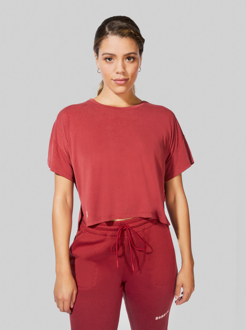 BARRY'S BERRY RED CROP T-SHIRT