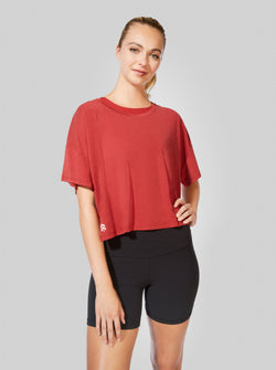 BARRY'S BERRY RED CROP T-SHIRT