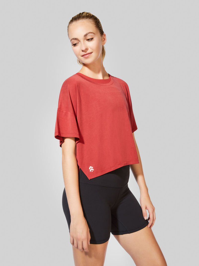 BARRY'S BERRY RED CROP T-SHIRT