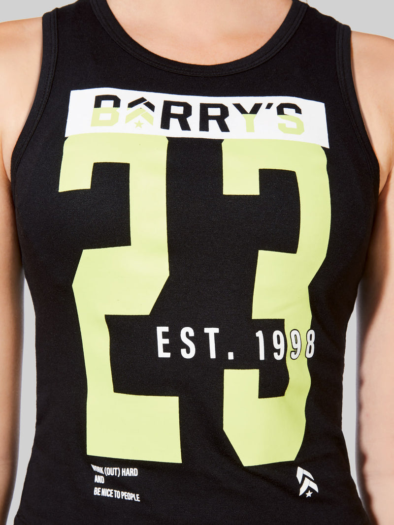 BARRY'S BLACK FITTED MUSCLE TANK