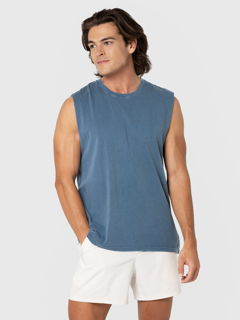 BARRY'S MINERAL BLUE MUSCLE TANK